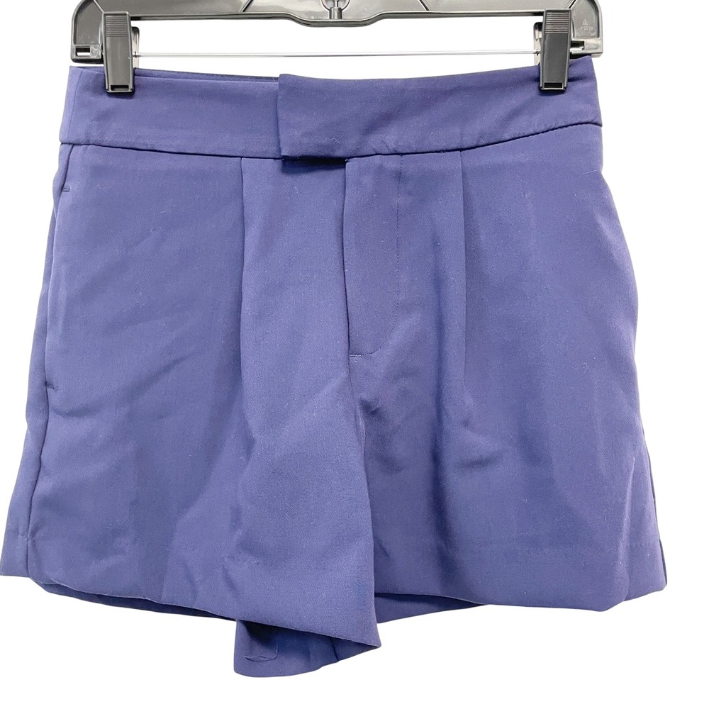 A New Day Women's Blue High Rise Pleated Dress Shorts Size 4